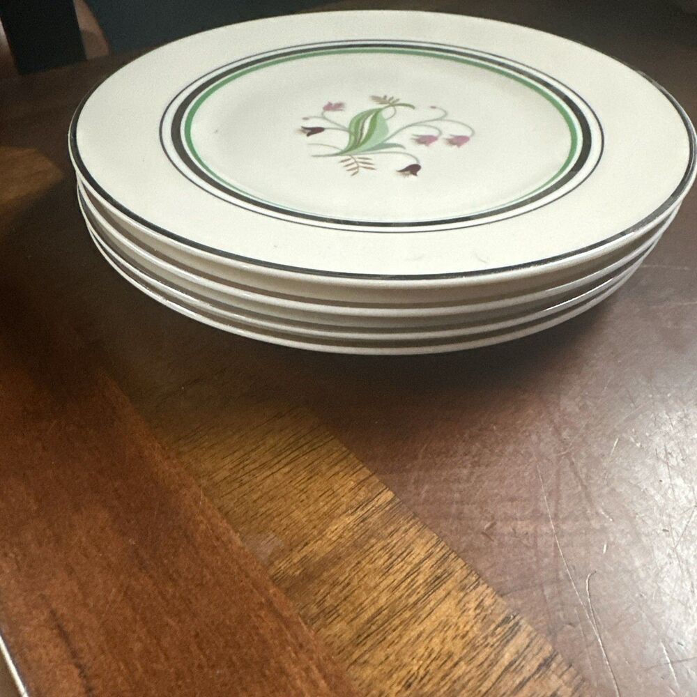 Set of 4 Syracuse China Old Ivory Coralbel 6.25 bread plate